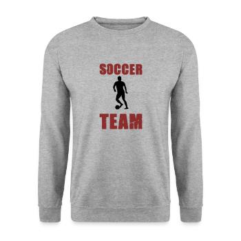 Soccer Player Team - Unisex Sweatshirt - salt & pepper - Front - Alina (178cm) & Michal (187cm)