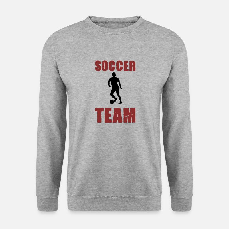 soccer player team - Unisex Pullover - Weißgrau meliert