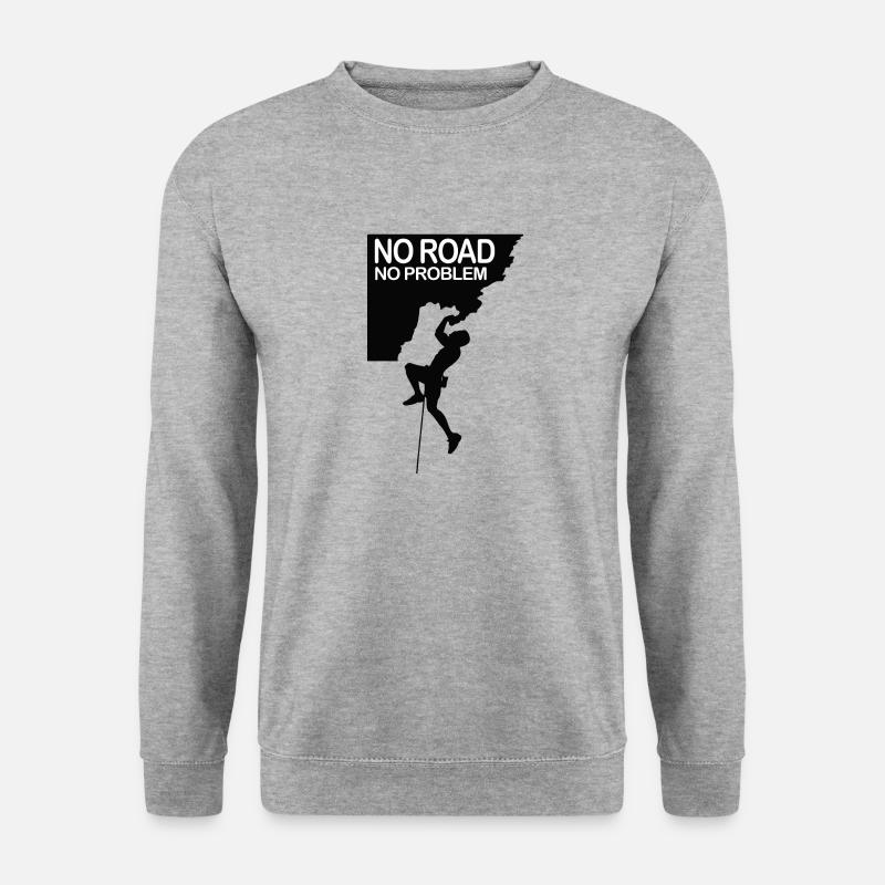 Rock Climbing - Unisex Pullover - Weißgrau meliert