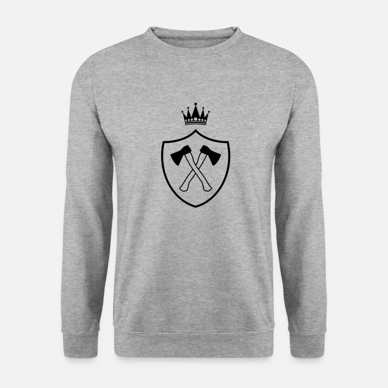 äxte axt wappen - Unisex Pullover - Weißgrau meliert