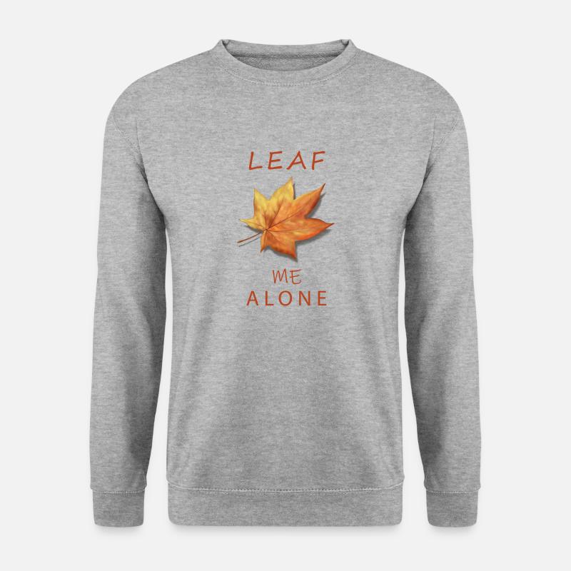 Blatt verlass mich - Unisex Pullover - Weißgrau meliert