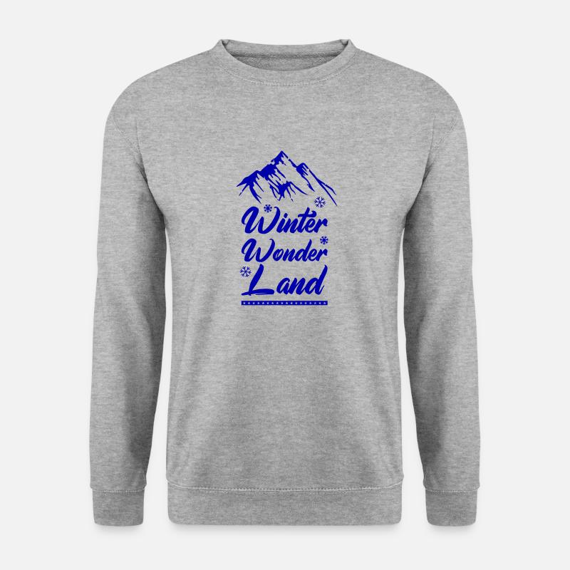 winter wonder land - Unisex Pullover - Weißgrau meliert