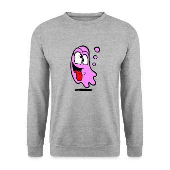 Confucius in Pink - Unisex Sweatshirt - salt & pepper - Front - Alina (178cm) & Michal (187cm)