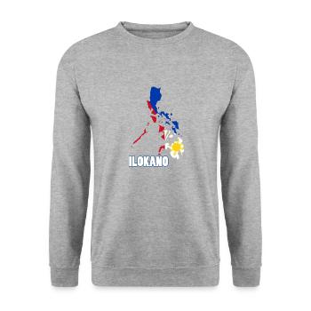 Philippinen Filipino Flagge Stolz I Geschenk - Unisex Pullover - Weißgrau meliert - Vorne - Alina (178cm) & Michal (187cm)