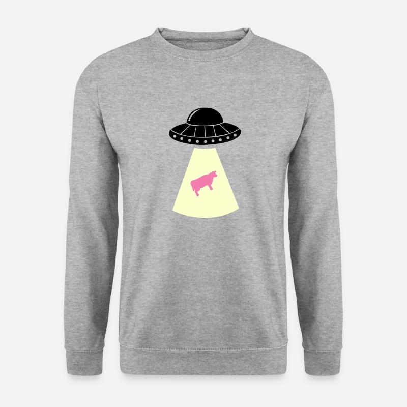 UFO ko - Unisex sweater - hvidgrå meleret