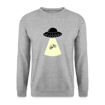 Vélo OVNI - Sweat-shirt Unisexe - gris chiné - Devant - Alina (178cm) & Michal (187cm)