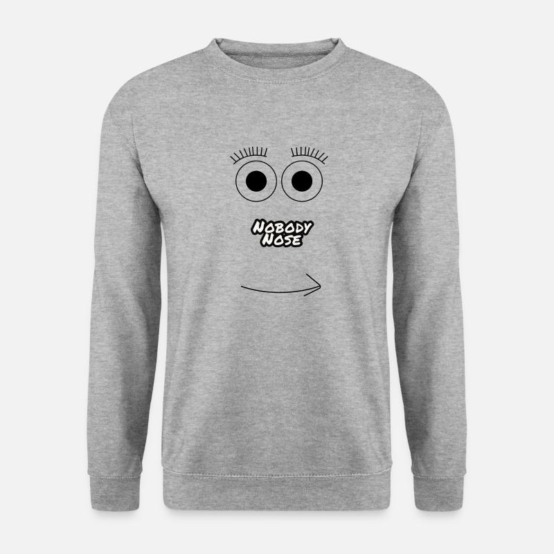 Lachendes Gesicht - Unisex Pullover - Weißgrau meliert