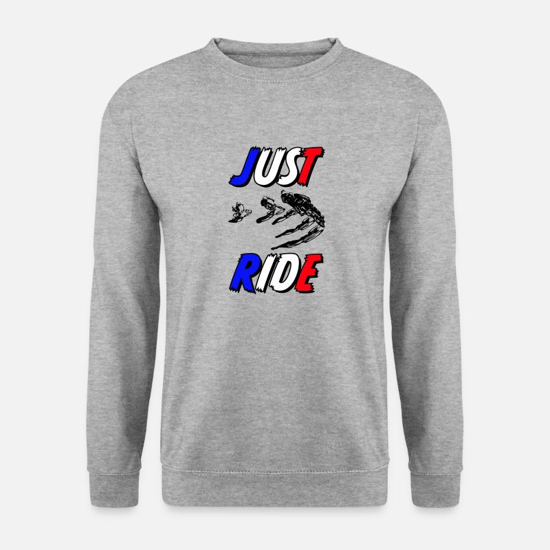 JUST RIDE BMX - Unisex Pullover - Weißgrau meliert