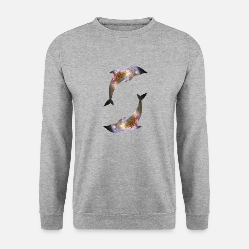 Dolphins Galaxy - Unisex Sweatshirt - salt & pepper