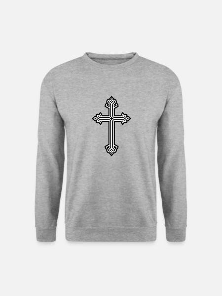 Cross Symbol Christianity - Unisex Sweatshirt - salt & pepper