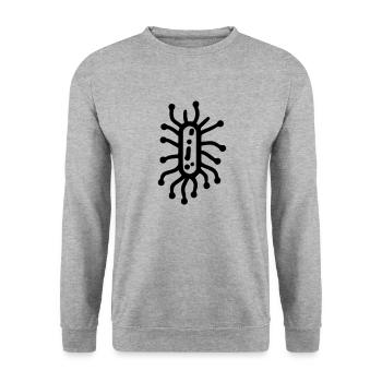 Bakterien - Unisex Pullover - Weißgrau meliert - Vorne - Alina (178cm) & Michal (187cm)