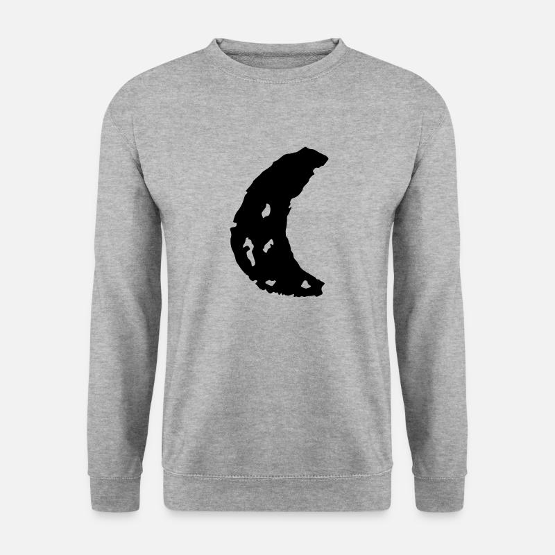 mond - Unisex Pullover - Weißgrau meliert