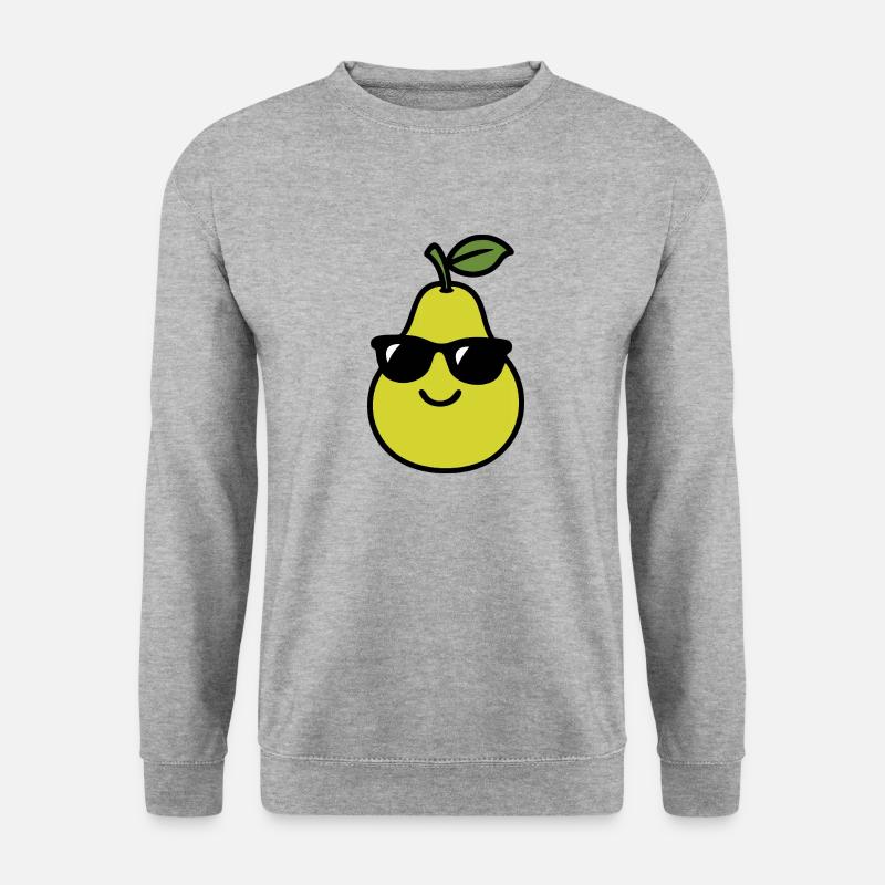Birnenkopf - Unisex Pullover - Weißgrau meliert