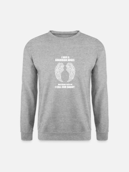 Guardian Angel - Unisex Pullover - Weißgrau meliert
