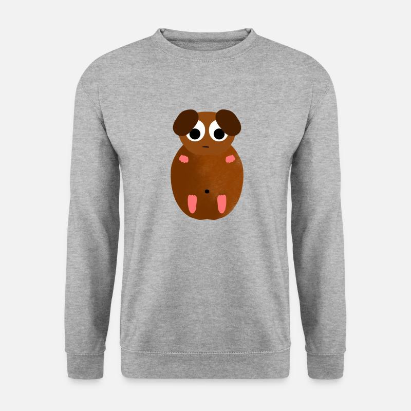 Niedliches propperes Meerschweinchen - Unisex Pullover - Weißgrau meliert