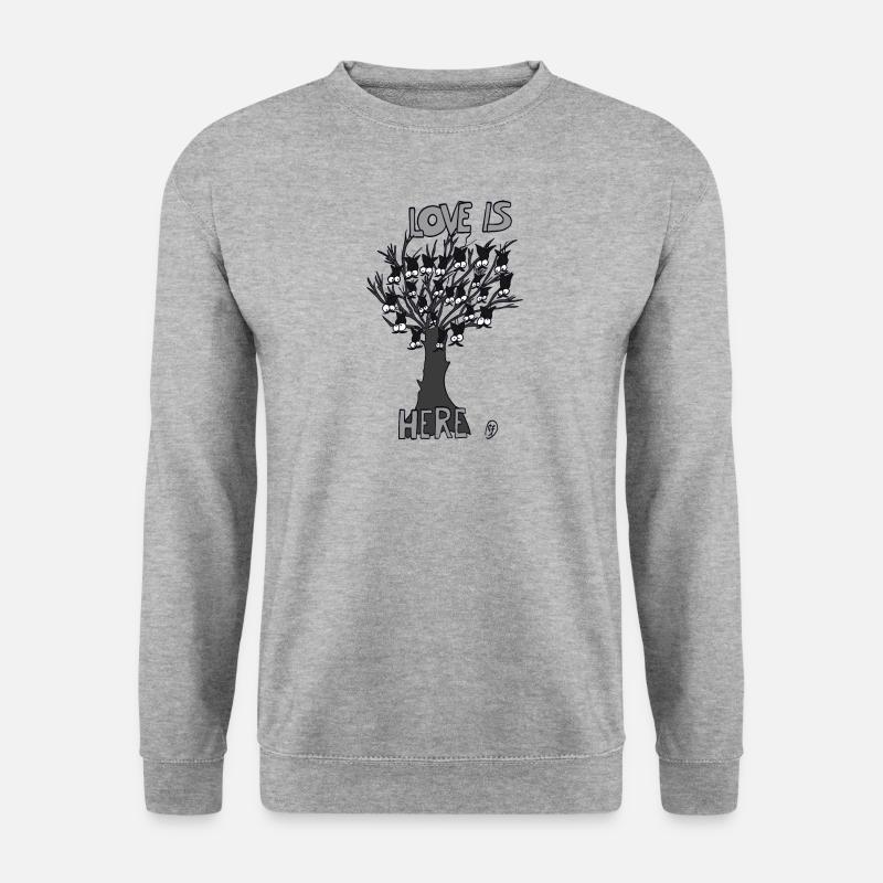 Bats on a tree - Unisex Sweatshirt - salt & pepper