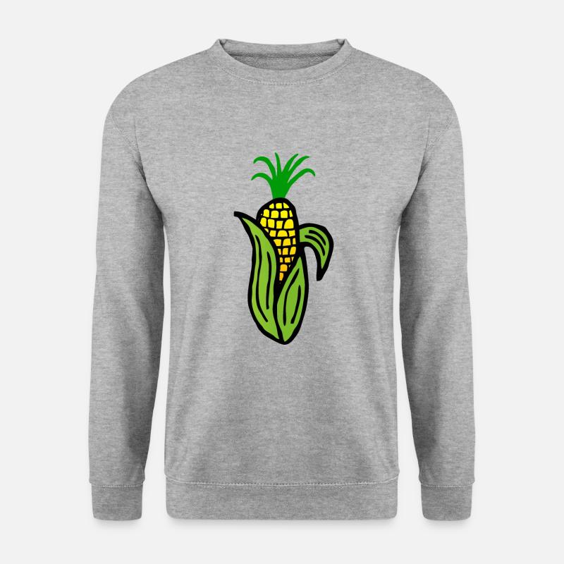 Gemüse Mais Kolben Maiskolben - Unisex Pullover - Weißgrau meliert