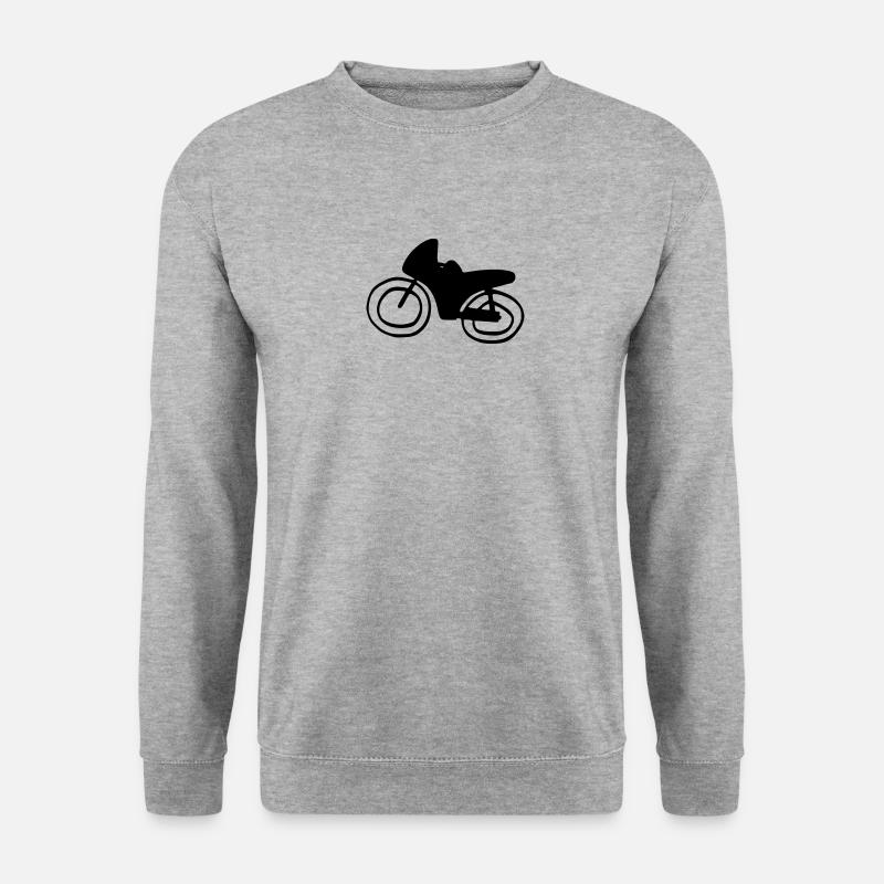 Motorrad - Unisex Pullover - Weißgrau meliert