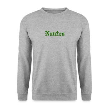 Nantes - Sweat-shirt Unisexe - gris chiné - Devant - Alina (178cm) & Michal (187cm)