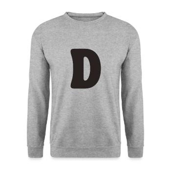 D - Unisex Sweatshirt - salt & pepper - Front - Alina (178cm) & Michal (187cm)