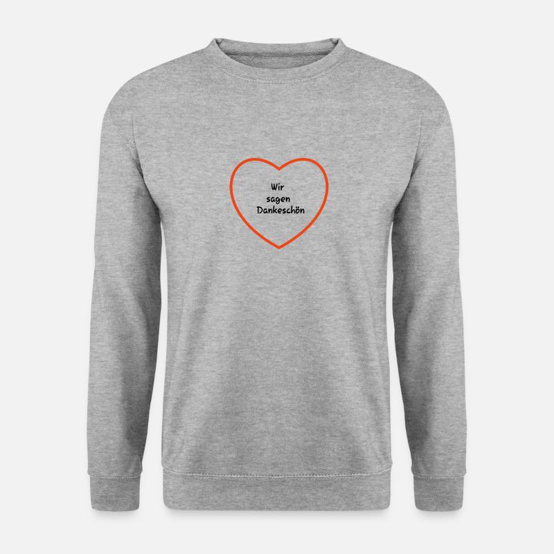 WirSagenDankeschön - Unisex Pullover - Weißgrau meliert