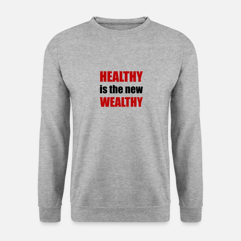 gesund - Unisex Pullover - Weißgrau meliert