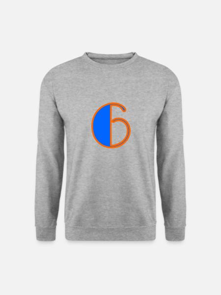6. 6 JAHRE. 6-jähriges Jubiläum. GEBURTSTAG 6 JAHRE. SECHS - Unisex Pullover - Weißgrau meliert