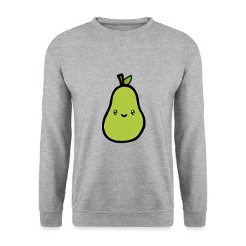 Pear - Unisex Sweatshirt - salt & pepper - Front - Alina (178cm) & Michal (187cm)