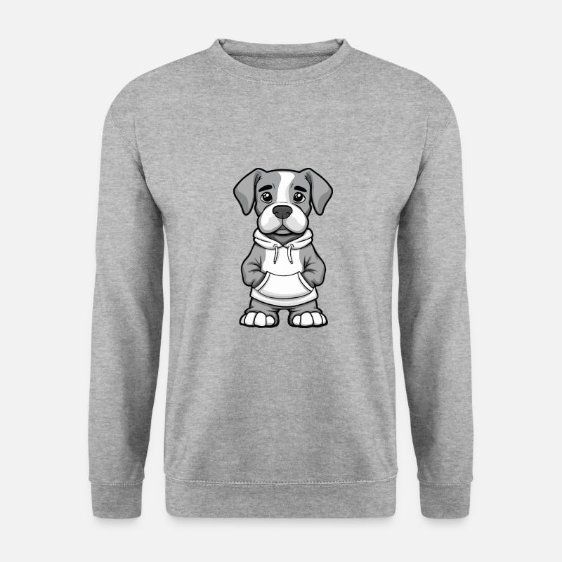 Great Dane Hund Lustig - Unisex Pullover - Weißgrau meliert