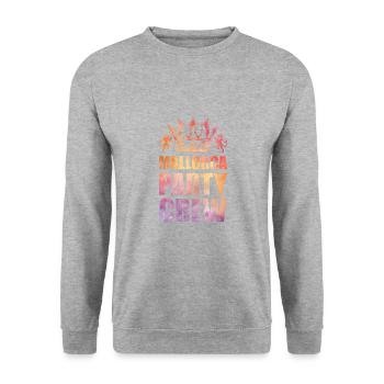 Majorque Party Crew dit - Sweat-shirt Unisexe - gris chiné - Devant - Alina (178cm) & Michal (187cm)