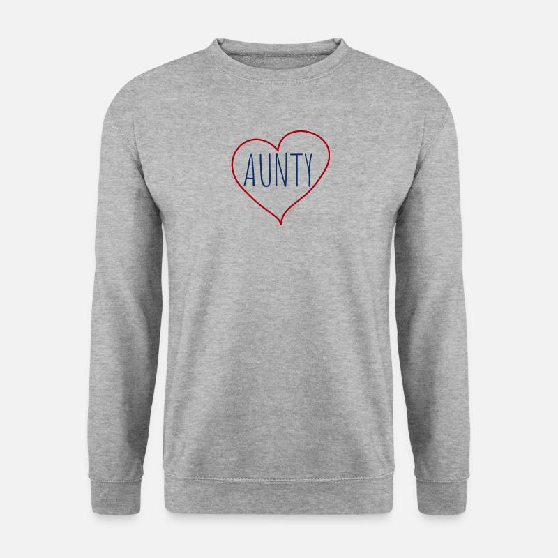 Tante Herz - Unisex Pullover - Weißgrau meliert