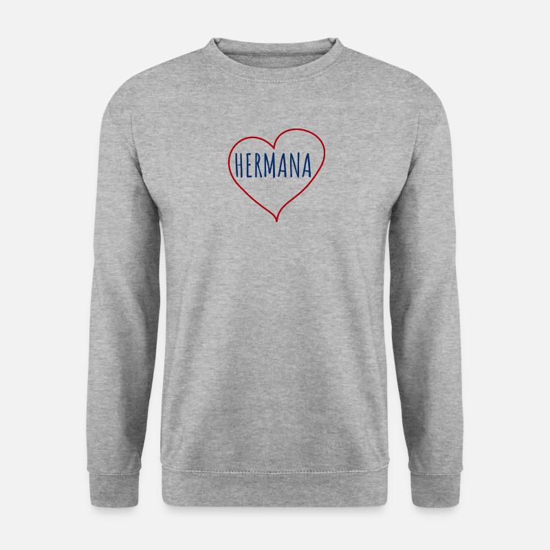 Hermana Herz - Unisex Pullover - Weißgrau meliert