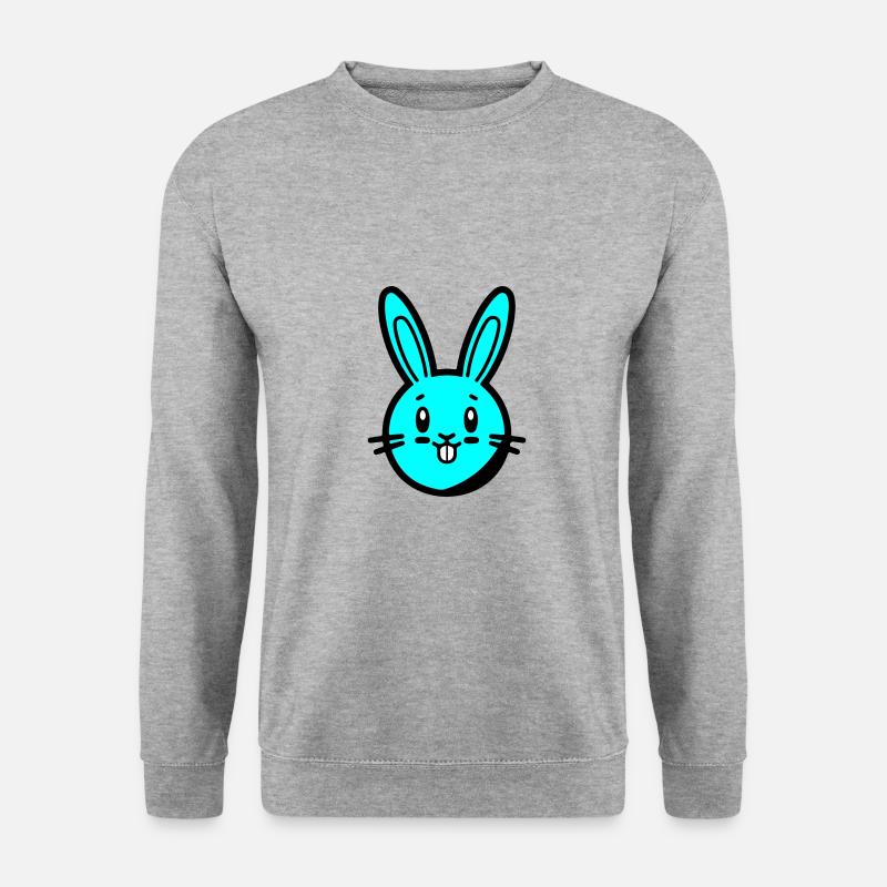 Hase Ostern - Unisex Pullover - Weißgrau meliert