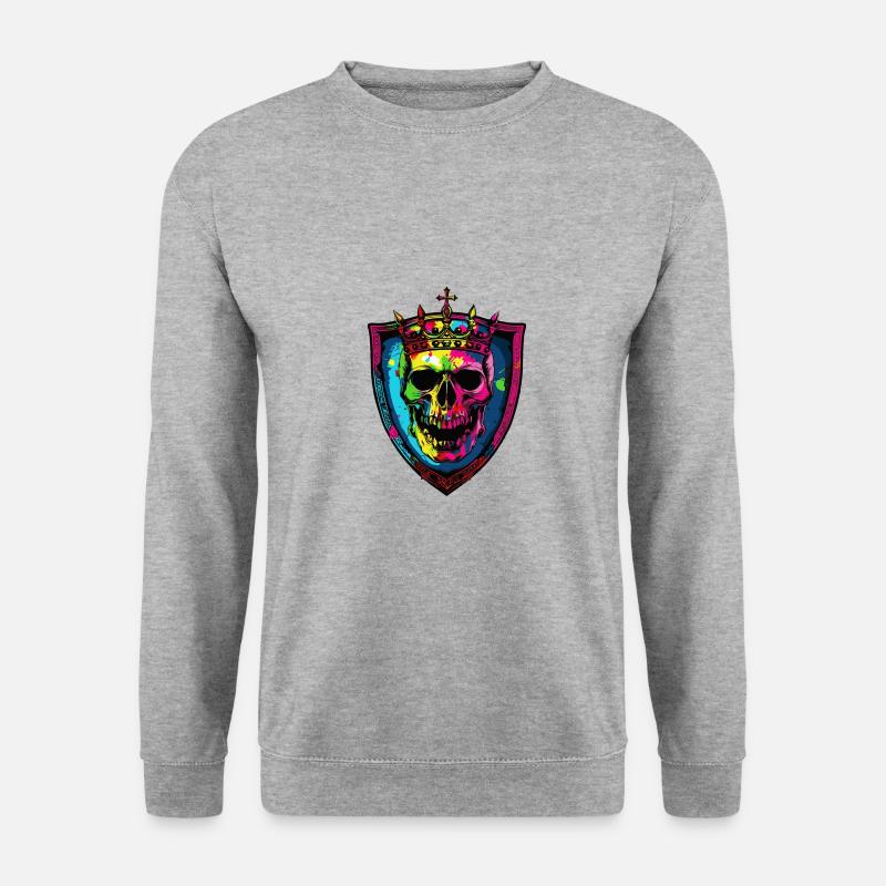 King Skull Crown - Unisex Sweatshirt - salt & pepper