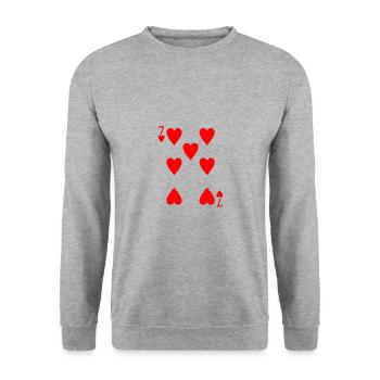 Coeur 7 - Sweat-shirt Unisexe - gris chiné - Devant - Alina (178cm) & Michal (187cm)