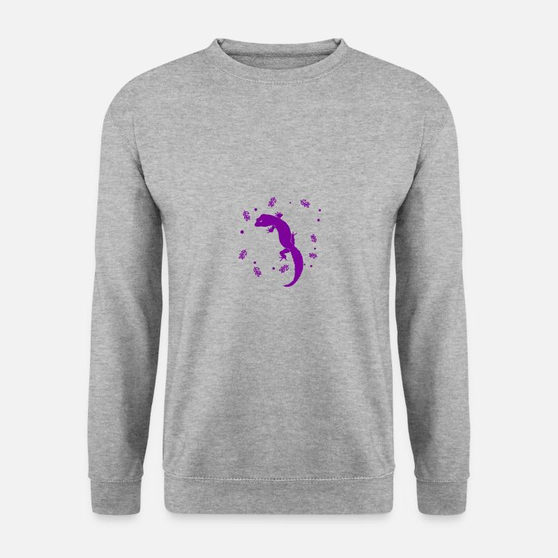 Salamander - Amphibie Tier - Unisex Pullover - Weißgrau meliert