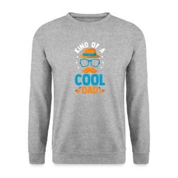 Cool Dads Fathers Day Funny Husband Stepdad - Unisex Pullover - Weißgrau meliert - Vorne - Alina (178cm) & Michal (187cm)