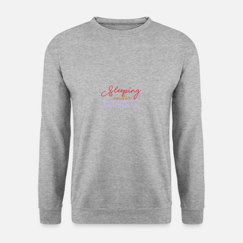 Sleeping under the stars - Unisex Pullover - Weißgrau meliert