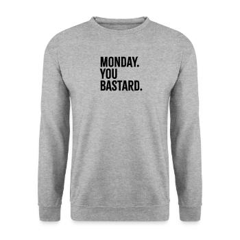 Monday - Unisex Sweatshirt - salt & pepper - Front - Alina (178cm) & Michal (187cm)