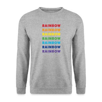 rainbow - Unisex Sweatshirt - salt & pepper - Front - Alina (178cm) & Michal (187cm)