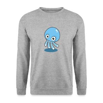 méduse - Sweat-shirt Unisexe - gris chiné - Devant - Alina (178cm) & Michal (187cm)