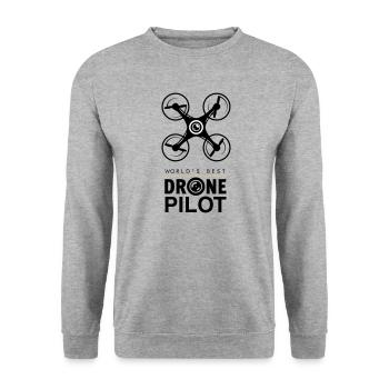 Drone Pilot - Drone Pilot Quadcopters - Unisex Sweatshirt - salt & pepper - Front - Alina (178cm) & Michal (187cm)