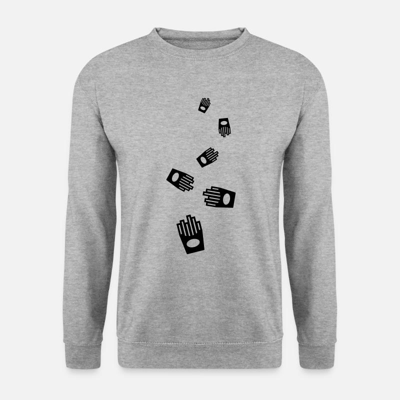 Pommes fast food symbol - Unisex Pullover - Weißgrau meliert