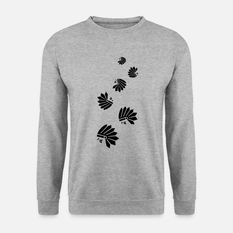 Indian head symbol - Unisex Sweatshirt - salt & pepper