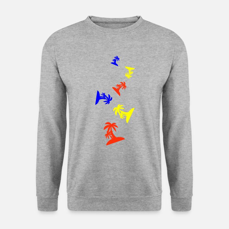 Kleeblatt glück - Unisex Pullover - Weißgrau meliert