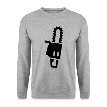 Chainsaw Icon Icon - Unisex Sweatshirt - salt & pepper - Front - Alina (178cm) & Michal (187cm)