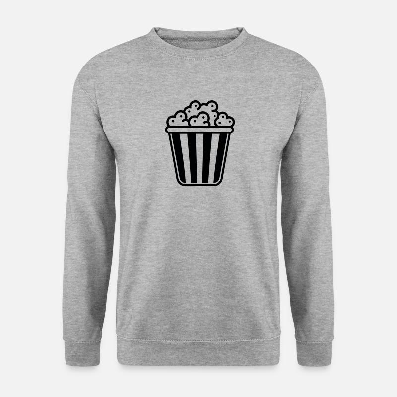 Popcorn - Unisex Pullover - Weißgrau meliert