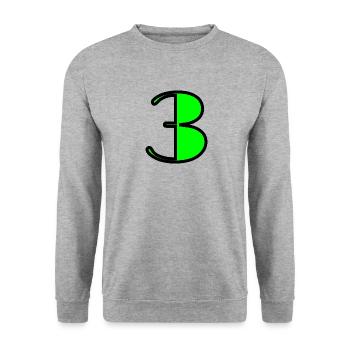 3 YEARS. 3RD ANNIVERSARY. BIRTHDAY 3 YEARS - Unisex Sweatshirt - salt & pepper - Front - Alina (178cm) & Michal (187cm)