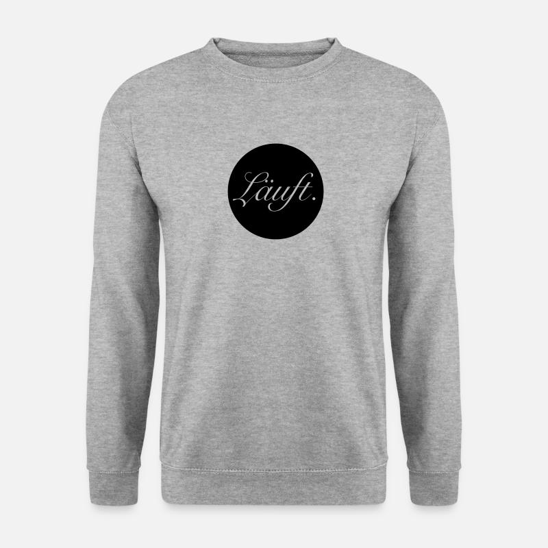 Läuft. - Unisex Pullover - Weißgrau meliert