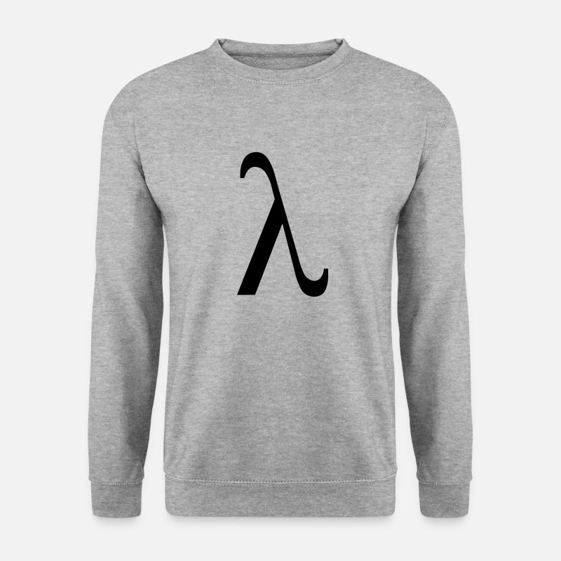 Lamda - Unisex Pullover - Weißgrau meliert